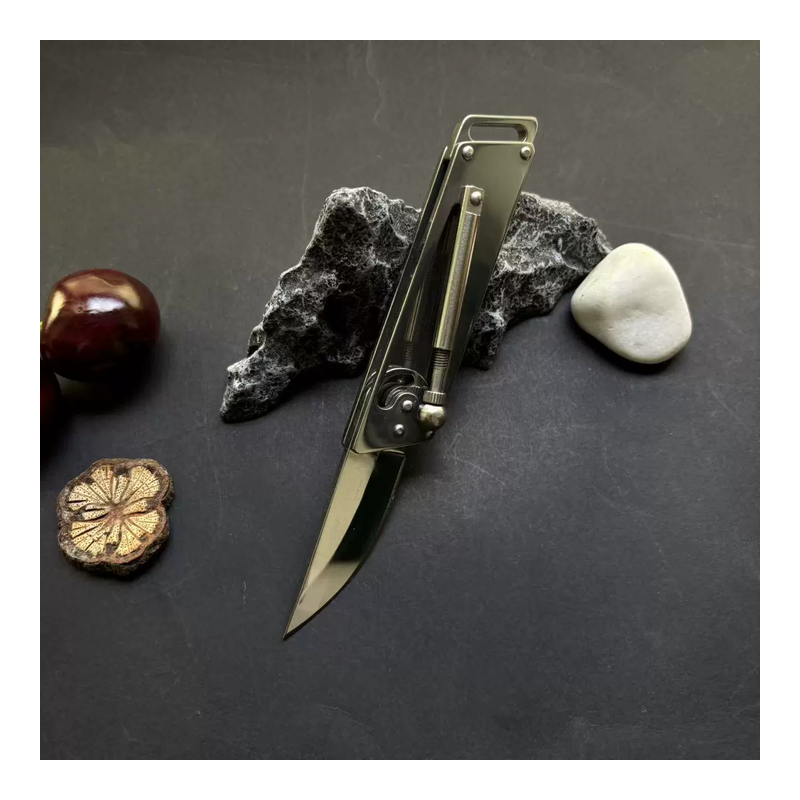 EDC Outdoor Folding Pocket Knife - Olive Handle Compact Utility Tool - Style 0239 EDC Outdoor Folding Pocket Knife - Olive Handle Compact Utility Tool - Style 0239