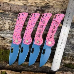 Pink Pattern Outdoor EDC Folding Knife Set