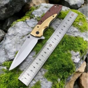 Gold Handle Outdoor EDC Folding Knife