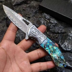 Abalone Handle Outdoor EDC Folding Knife