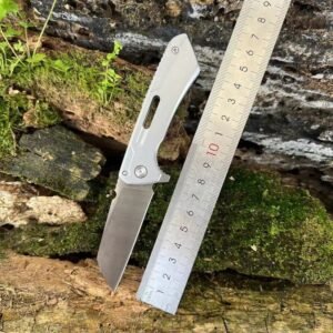 Silver Handle Outdoor EDC Folding Knife