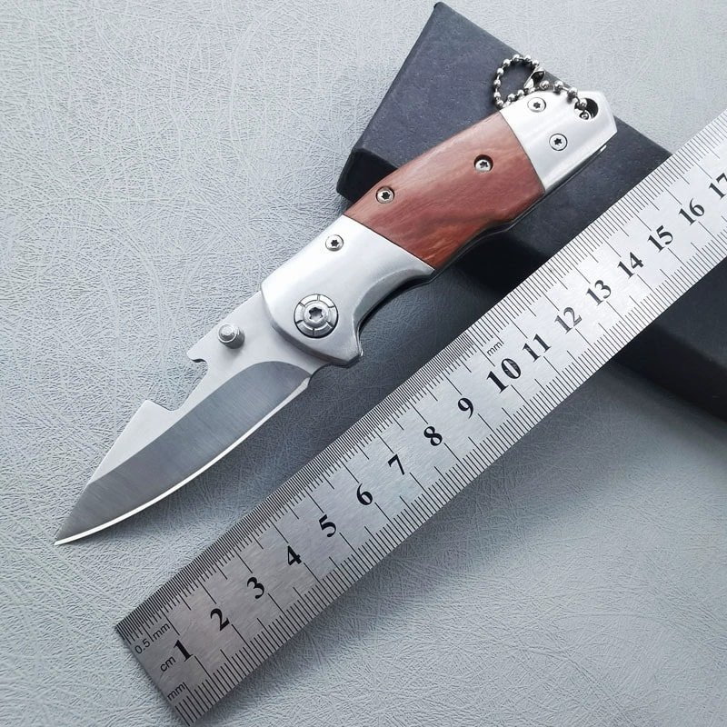 Compact Brown Handle Outdoor EDC Folding Knife Compact Brown Handle Outdoor EDC Folding Knife