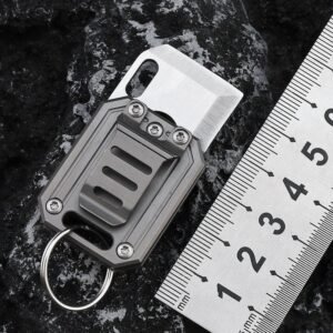 Compact Keychain Utility Knife with Clip Sheath
