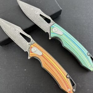 Color Handle Outdoor EDC Folding Knife Pair