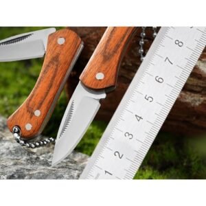 Wood Handle Outdoor EDC Folding Knife Pair