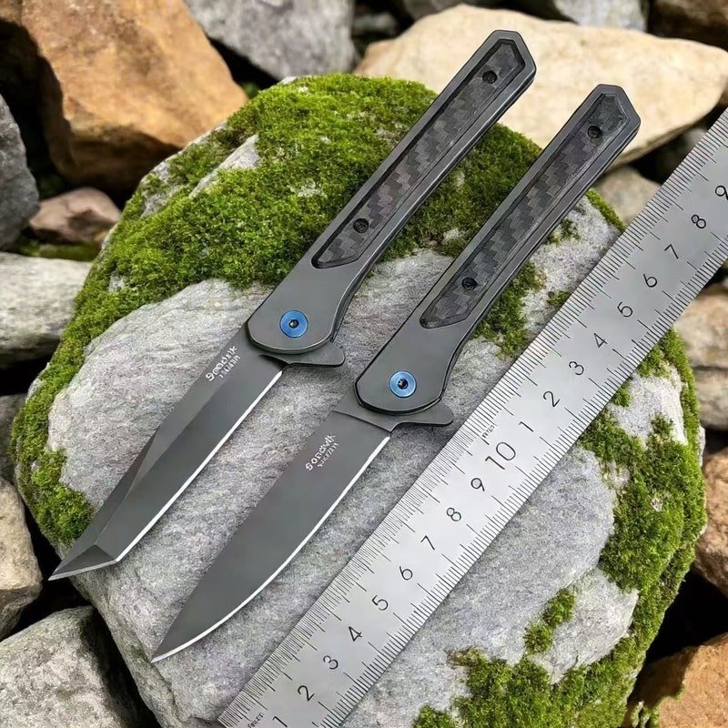 Black Handle Outdoor EDC Folding Knife Pair Black Handle Outdoor EDC Folding Knife Pair
