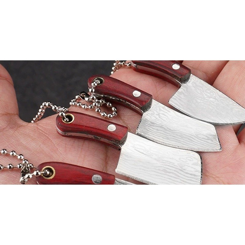 Mini Keychain Utility Knife Set with Wood Handles Mini Keychain Utility Knife Set with Wood Handles