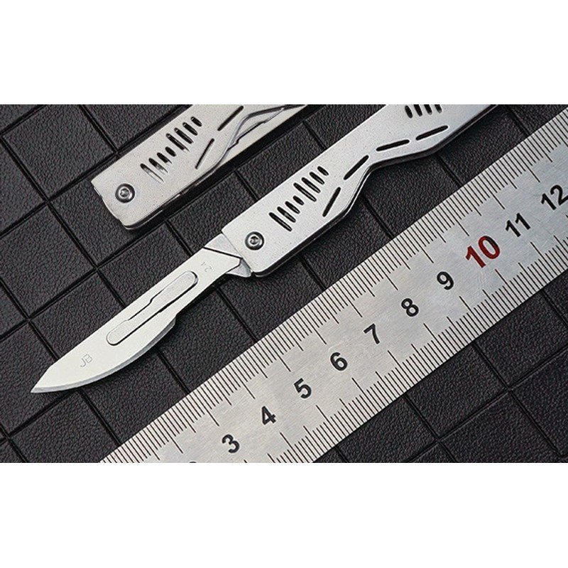 Silver Slim Outdoor EDC Folding Knife Pair Silver Slim Outdoor EDC Folding Knife Pair