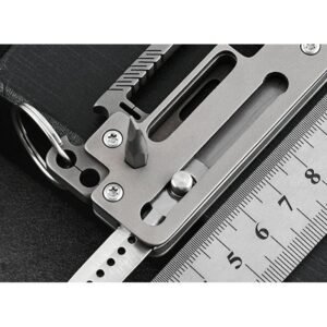 Silver Multi-Function Keychain Folding Utility Knife