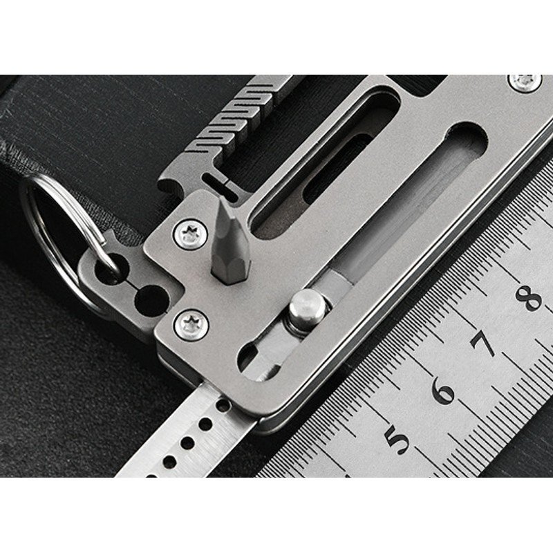 Silver Multi-Function Keychain Folding Utility Knife Silver Multi-Function Keychain Folding Utility Knife