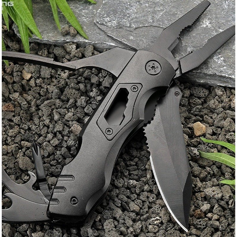 Black Multi-Tool Folding Utility Knife Pliers Black Multi-Tool Folding Utility Knife Pliers