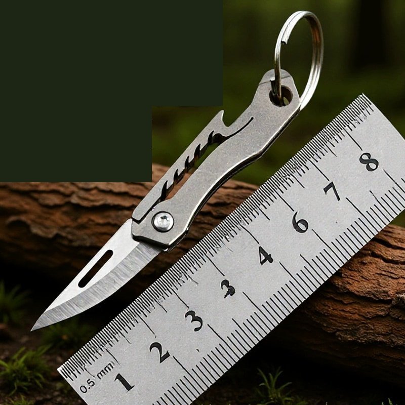 Silver Keychain Outdoor Utility Folding Knife Silver Keychain Outdoor Utility Folding Knife