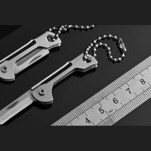 Silver Mini Keychain Outdoor Utility Knife Pair