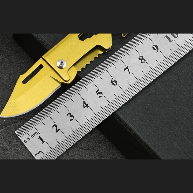 Gold Mini Outdoor Utility Folding Knife Gold Mini Outdoor Utility Folding Knife