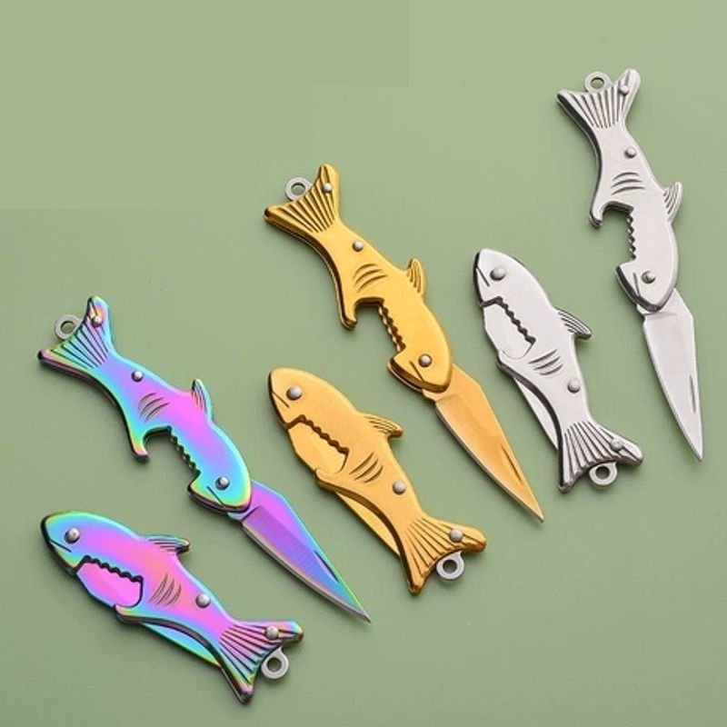 Colour Fish Outdoor Utility Folding Knife Set Colour Fish Outdoor Utility Folding Knife Set