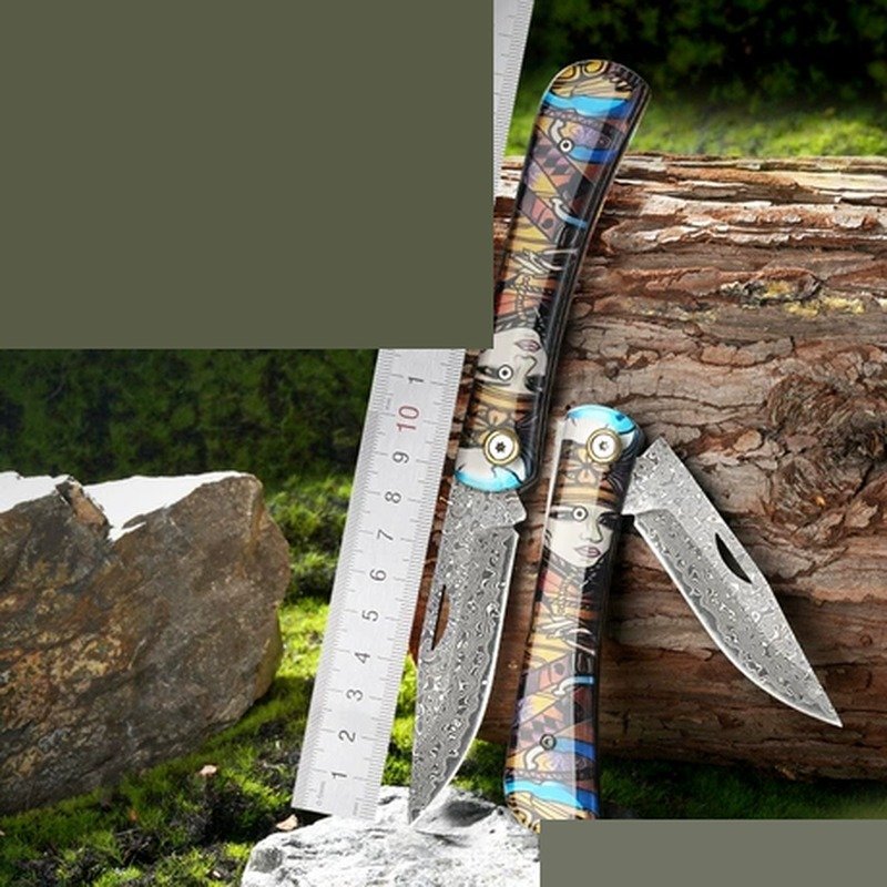 Colour Handle Outdoor Folding Knife Pair Colour Handle Outdoor Folding Knife Pair