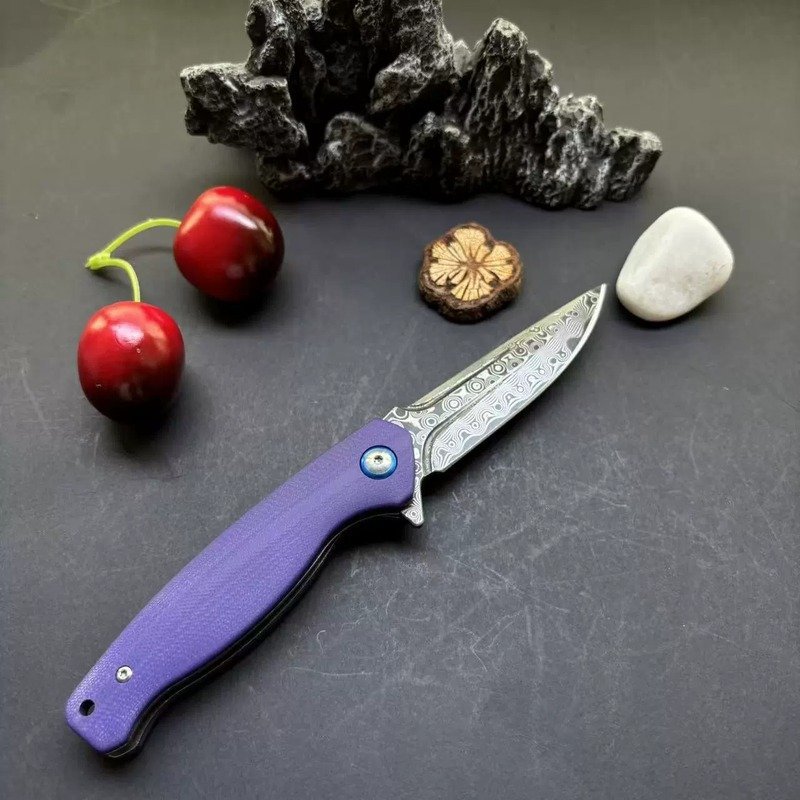 Purple Handle Outdoor Folding Knife Purple Handle Outdoor Folding Knife
