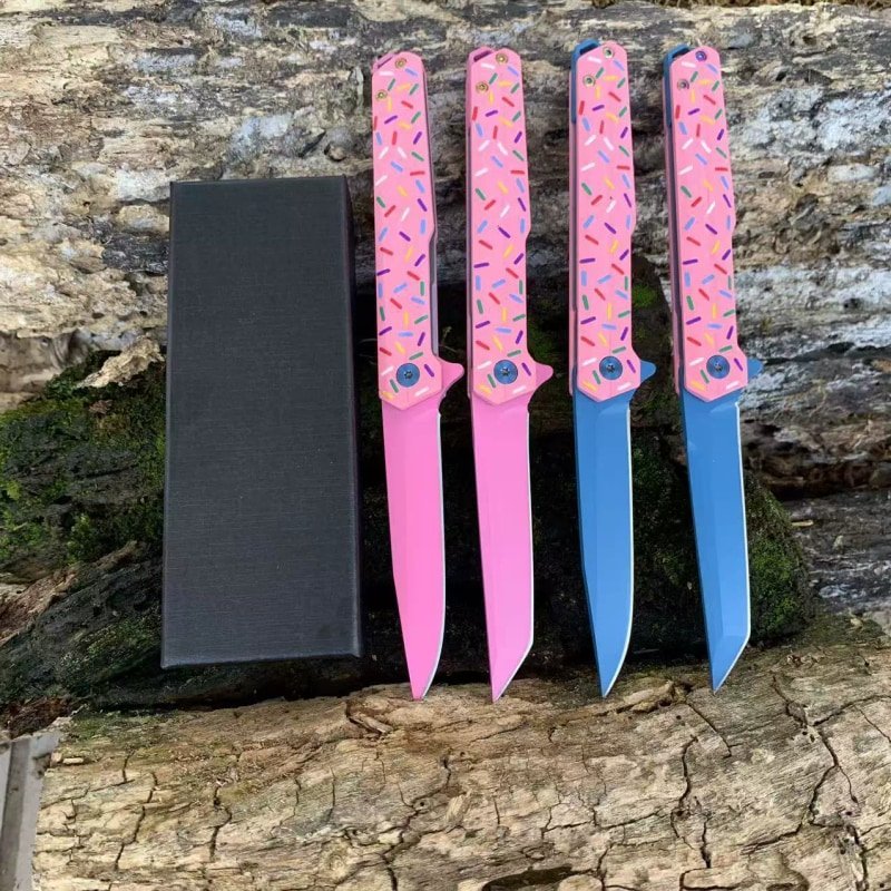 Colourful Handle Outdoor Folding Knife Set Colourful Handle Outdoor Folding Knife Set