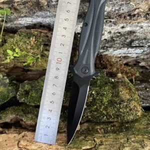 Black Slim Outdoor EDC Folding Knife