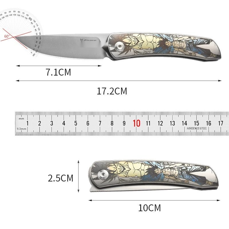Color Engraved Outdoor EDC Folding Knife Color Engraved Outdoor EDC Folding Knife