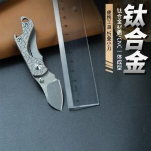 Damascus Style Outdoor EDC Folding Knife Set