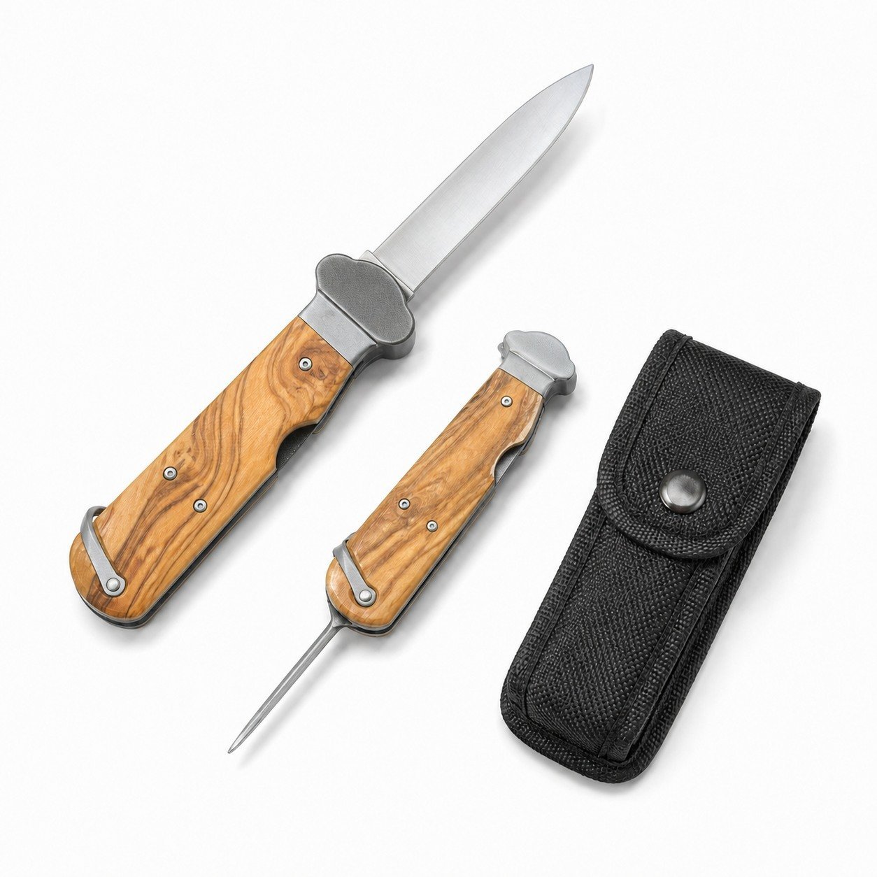46146-main-white-clean.jpg German Paratrooper Gravity Knife with Canopy Cutter