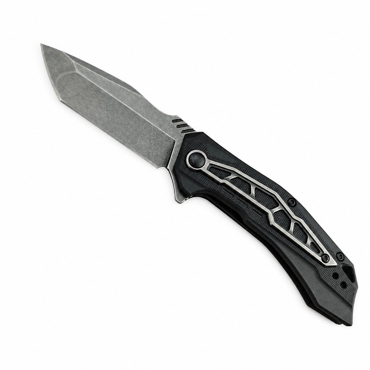 50388-main-white-clean.jpg Kashow 1376 Off Black Stone Wash Folding Knife